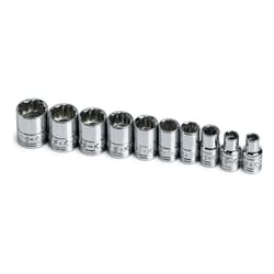 SK Professional Tools 1/4 in. drive Metric 12 Point Socket Set 10 pc