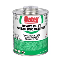 Oatey Heavy Duty Clear Cement For PVC 32 oz