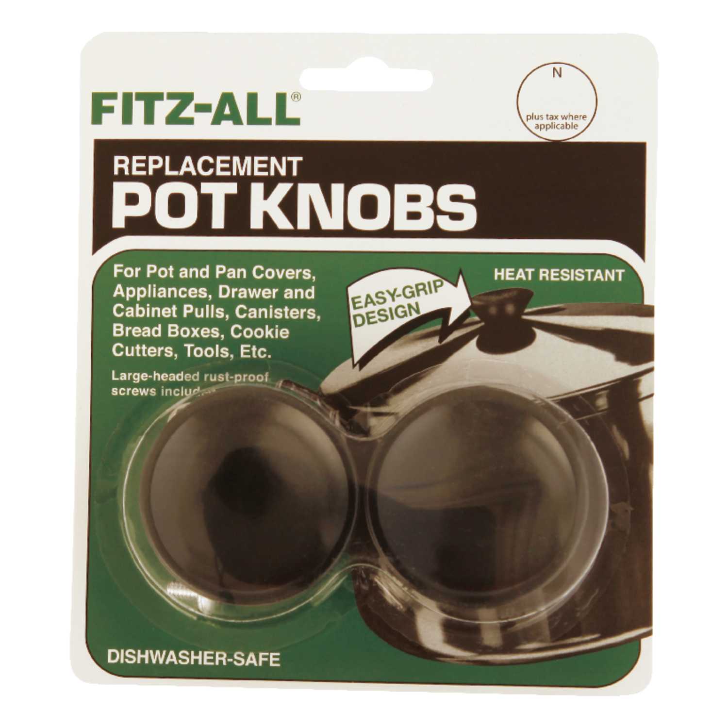 TOPS Plastic Replacement Pot  Knob Black Ace  Hardware 