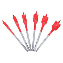 Diablo 6 in. L High Speed Steel Clean Wood Spade Bit Set Hex Shank 6 pc