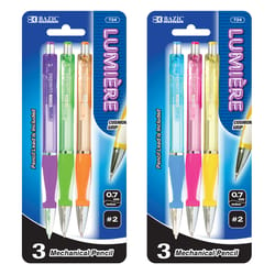 Bazic Products Lumiere #2HB 0.7 mm Mechanical Pencil 3 pk