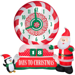 Gemmy LED 9 ft. Spinning Countdown Clock to Christmas Scene Inflatable