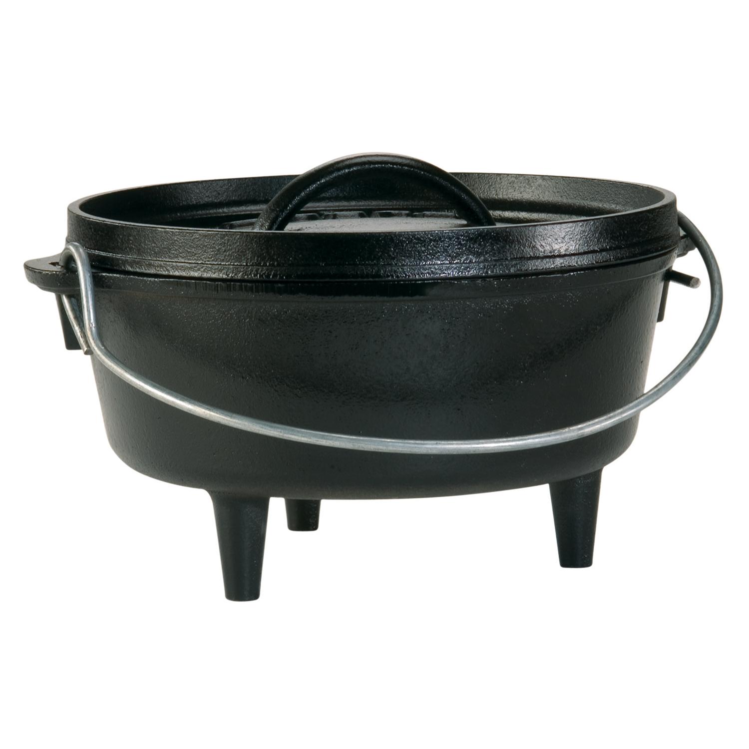 Lodge Cast Iron Dutch Oven 8 in. 2 qt Black Sansujyuku sansujyuku.com