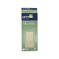 Leviton Decora 15 amps Four Pole Rocker AC Quiet Switch Light Almond 1 pk