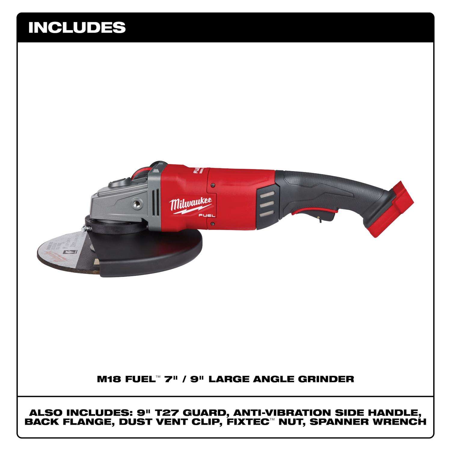 M18 FUEL 18-Volt Lithium-Ion Brushless Cordless 7/9 in. Grinder Kit W/ (2) 12.0Ah Batteries, Bag & Rapid Charger M18 FUEL 18-Volt Lithium-Ion Brushless Cordless 7/9 in. Grinder Kit W/ (2) 12.0Ah Batteries, Bag & Rapid Charger