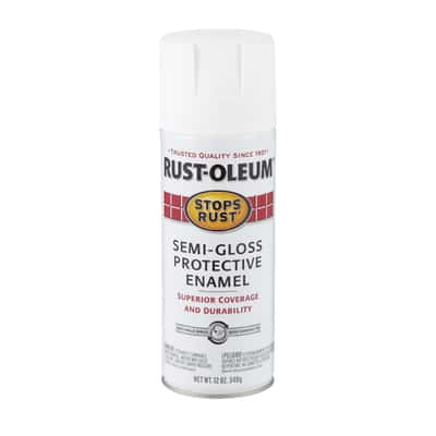 Rust Oleum Stops Rust Semi Gloss White Spray Paint 12 Oz Ace Hardware