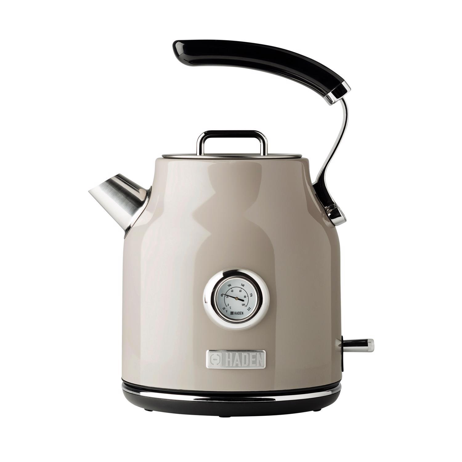 Haden Dorset Beige Retro Stainless Steel 1.7 L Electric Tea Kettle Uae Electronic uaeelectronic.com