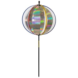 In The Breeze Wind Fairy Silver Mylar 32.5 in. H X 10.5 in. L X 10.5 in. W Garden Stake Spinner