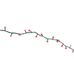 Holiday Bright Lights Starry LED Rice Compact Red 100 ct String Christmas Lights