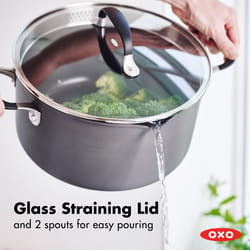 OXO Good Grips Anodized Aluminum Stock Pot 6 qt Black