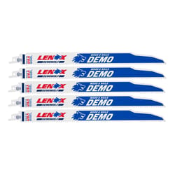 Lenox DEMOWOLF 12 in. Bi-Metal Reciprocating Saw Blade 6 TPI 5 pk