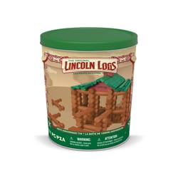 Lincoln Logs 100th Anniversary Tin Build Toy Brown/Green 111 pc