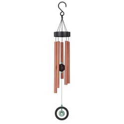 Regal Art & Gift Black Metal 32 in. Healing Stone Wind Chime