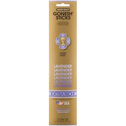Gonesh Extra Rich Lavender Scent Incense Sticks 1 oz Solid 20 pk