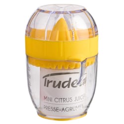 Trudeau Clear/Yellow Plastic Mini Citrus Juicer 0.5 cups