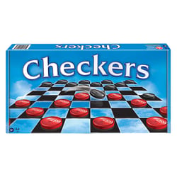 Winning Moves Checkers Board Game Black/Red 25 pc