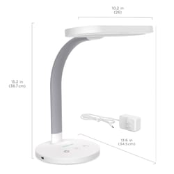 Verilux HappyLight 15.2 in. White Desk Lamp