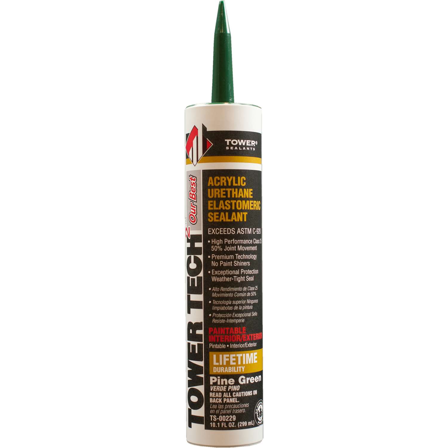 Tower Sealants Tower Tech 2 Pine Green Acrylic Urethane Sealant 10.1 oz