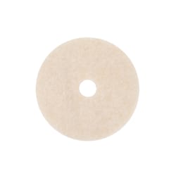 3M 20 in. D Non-Woven Natural/Polyester Fiber Floor Polishing Pad Light Yellow
