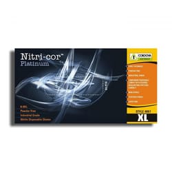 Cordova Nitri-Cor Silver Disposable Gloves Medium Blue 1 pk