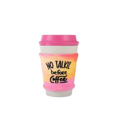Pet Shop by Fringe Studio Pink Plush/Rubber No Talkie Before Coffee Dog Toy 1 pk