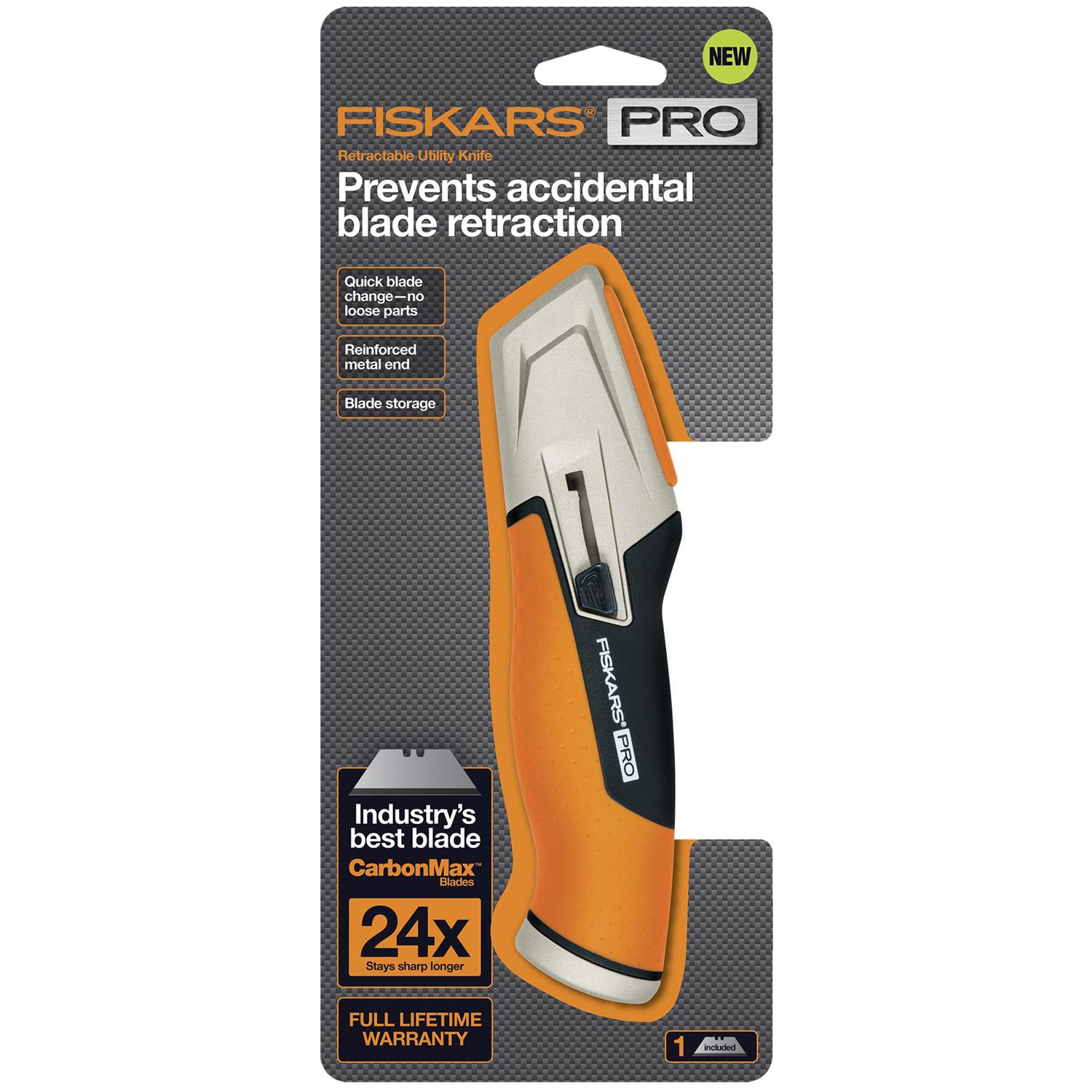 Photos - Utility Knife Fiskars Pro 7 in. Retractable  Orange 1 pk 770020-1001 