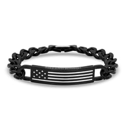 Montana Silversmiths Men's Kristy Titus Let Freedom Black Bracelet Stainless Steel Water Resistant