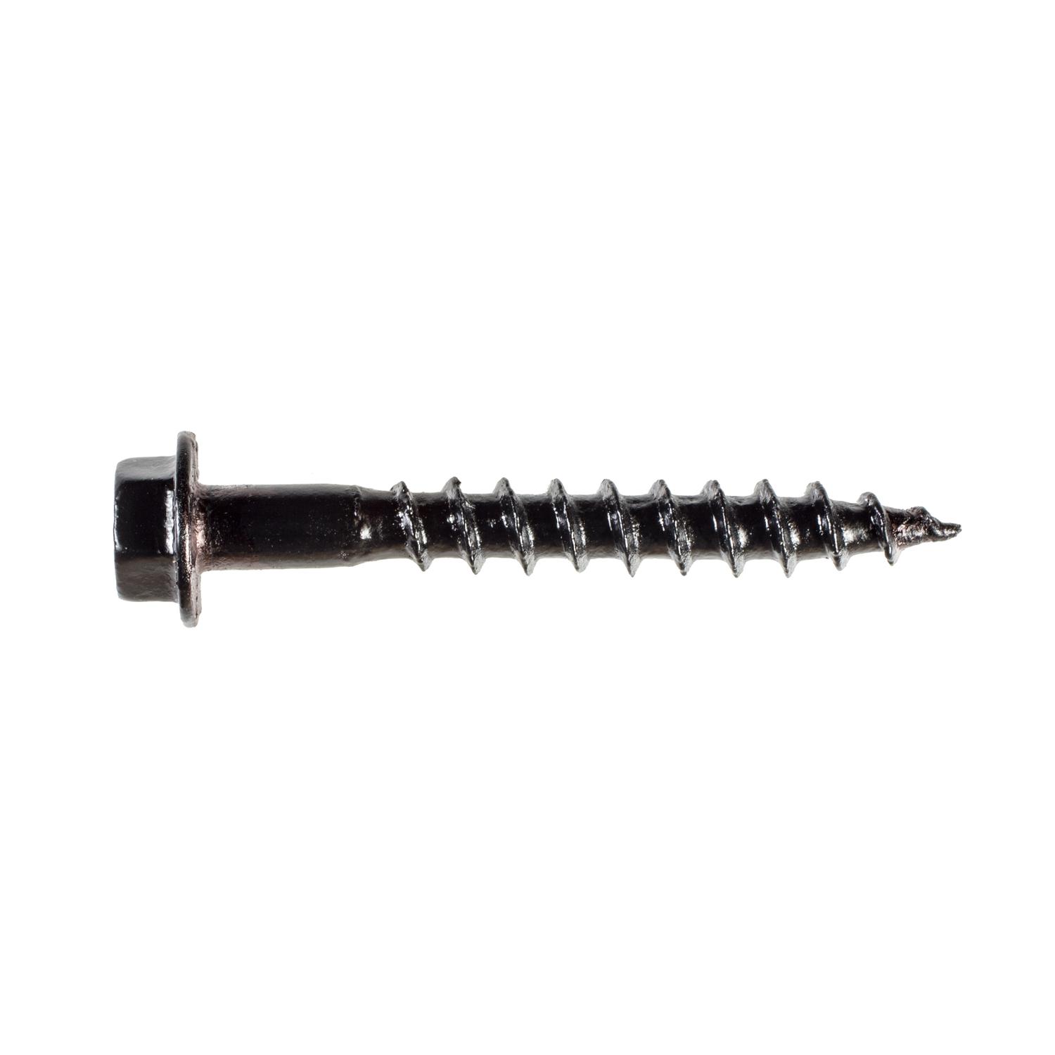 Photos - Nail / Screw / Fastener Simpson Strong-Tie No. 10 X 1-1/2 in. L Hex Black Bold Wood Screws 50 pk S