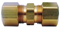 JMF Company 3/8 in. Compression X 3/8 in. D Compression Yellow Brass Union