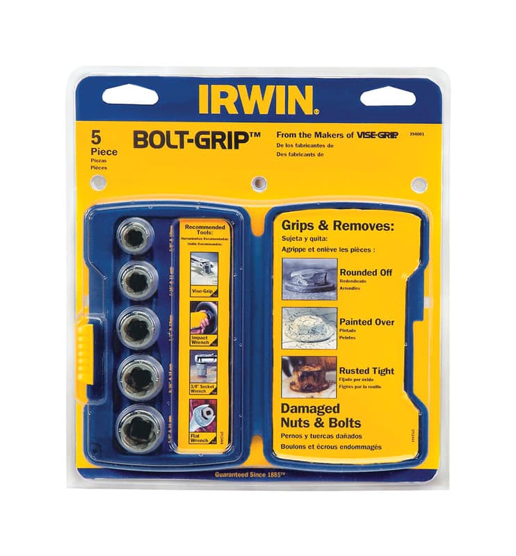 Irwin Bolt Grip Carbon Steel Base Set 5 pc Mfr 394001 Ace Hardware