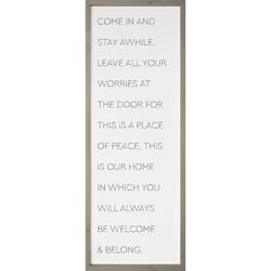 P Graham Dunn 45.625 in. H X 16.62 in. L Gray/White Wood Framed and Textured