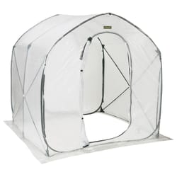 FlowerHouse SpringHouse Translucent 72 in. W X 72 in. D X 78 in. H Pop-Up Greenhouse