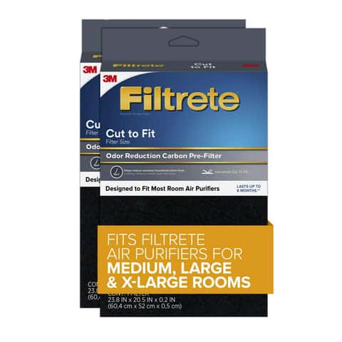 ALL PARTS ETC. Black Charcoal Filter 11” x 11” Cut To Fit | 5 Sheets |  Anti-Odor Material, Activated Charcoal Carbon Air Filter for Air Purifiers