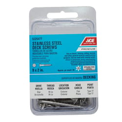 Ace No. 9 X 2 in. L Star Flat Head Deck Screws 35 pk