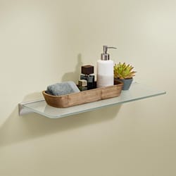 Dolle 0.31 in. H X 15.7 in. W X 4.7 in. D Clear/White Glass Shelf