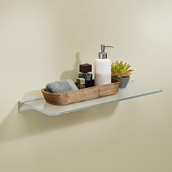 Dolle 0.31 in. H X 15.7 in. W X 4.7 in. D Clear/White Glass Shelf