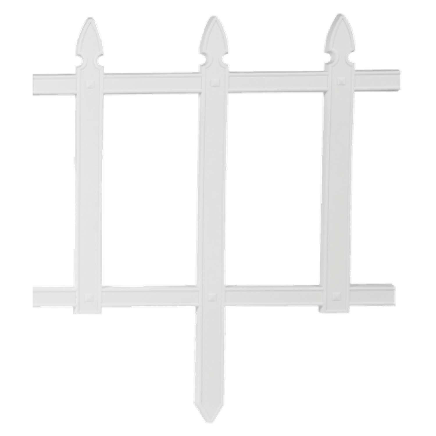 Master Mark 12 in. L X 13 in. H Plastic White Cottage Fence Ace Hardware