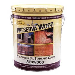 Preserva Wood Transparent Matte Redwood Oil-Based Oil Penetrating Wood Stain/Sealer 5 gal