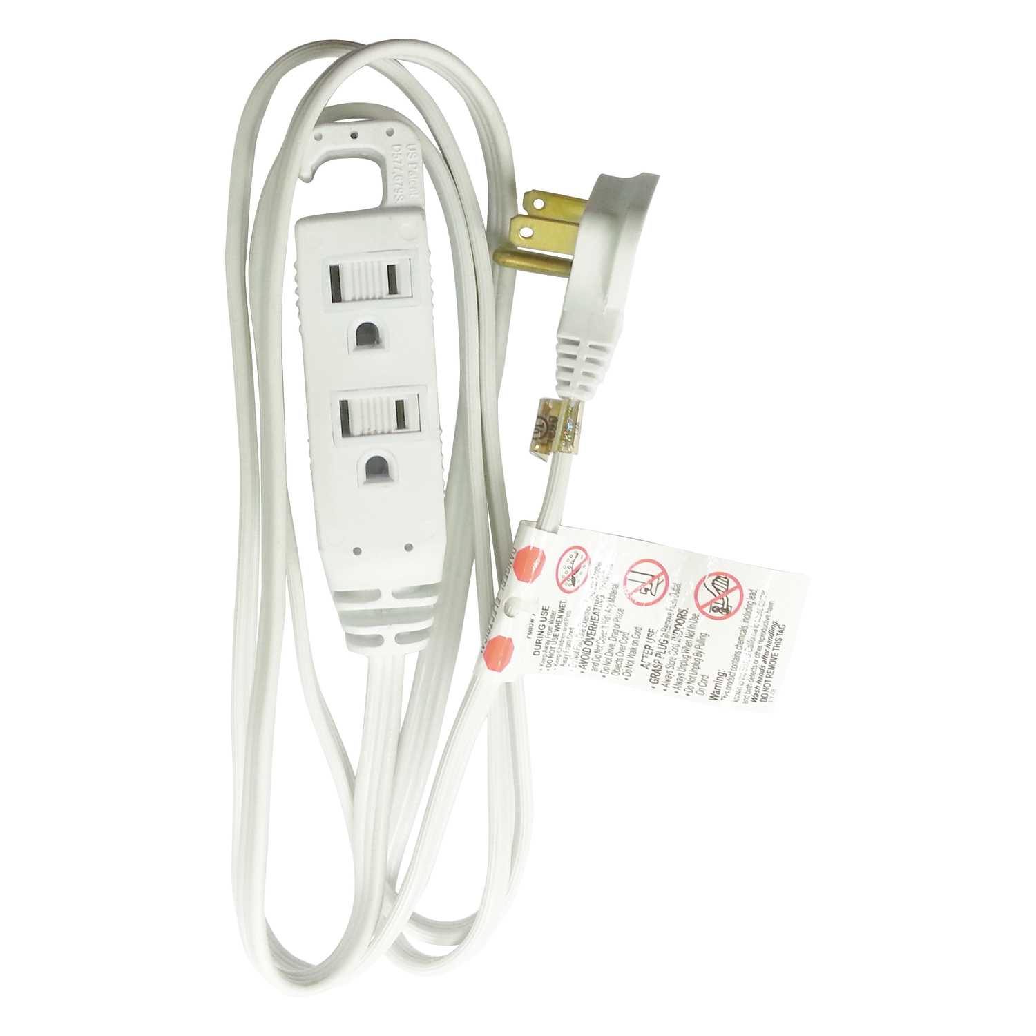 Ace Indoor 6 ft. L White Extension Cord 16/3 SPT3 Ace Hardware