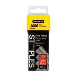 Stanley T25 5/16 in. W X 1/2 in. L 20 Ga. Round Crown Cable Staples 1000 pk