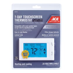 Ace Heating and Cooling Touch Screen Programmable Thermostat