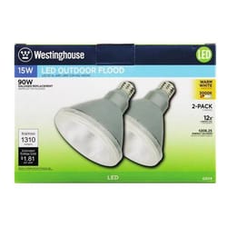 Westinghouse PAR38 E26 (Medium) LED Floodlight Bulb Warm White 90 Watt Equivalence 2 pk