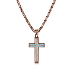 Montana Silversmiths Men's Cross Copper Necklace Water Resistant