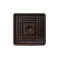 Ace Rubber Caster Cup Brown Square 2 in. W X 2 in. L 1 pk