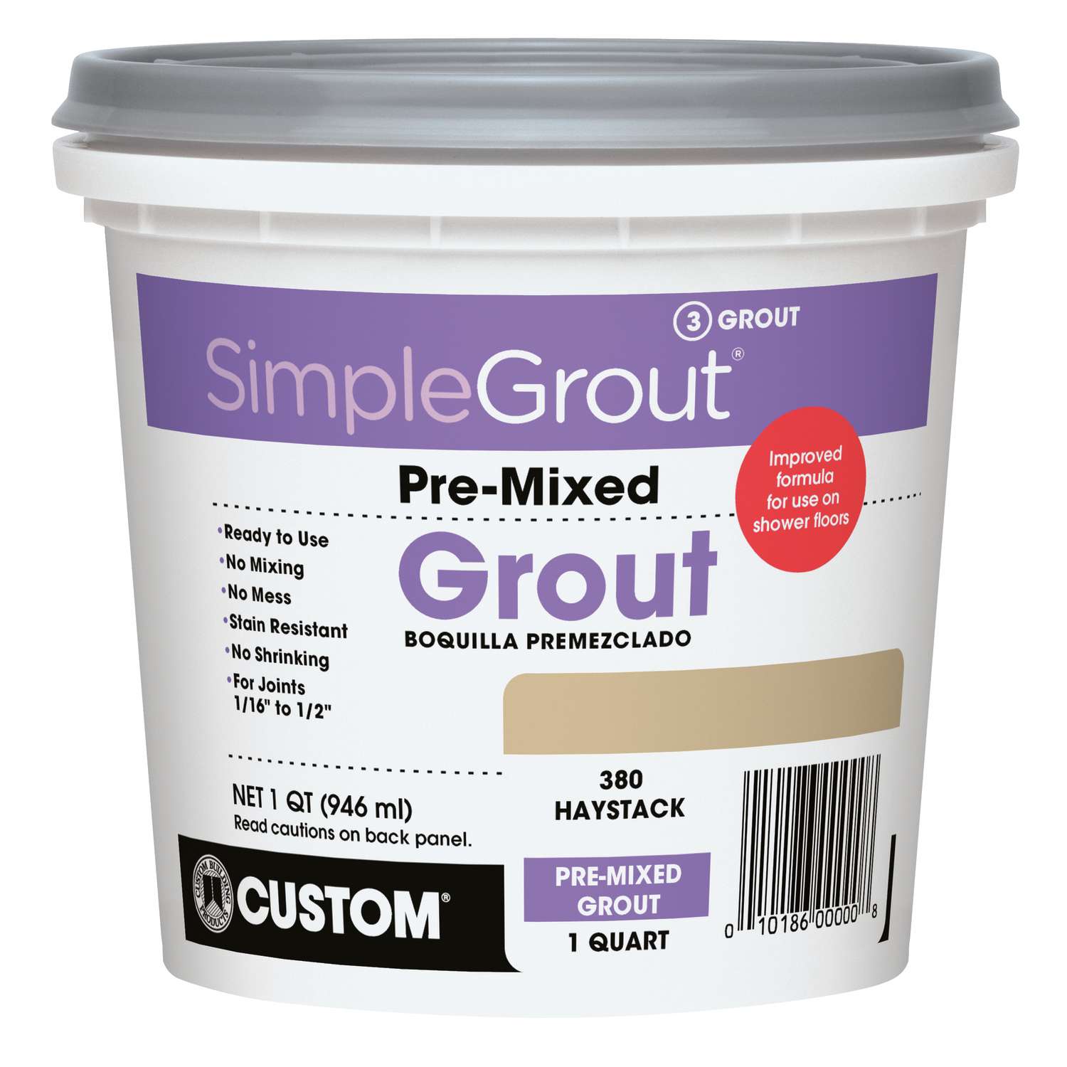 Custom Building Products SimpleGrout Indoor Haystack Grout 1 qt. Ace
