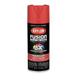 Krylon Fusion All-In-One Matte Fire Red Paint+Primer Spray Paint 12 oz