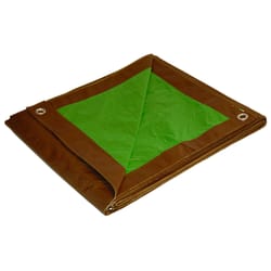 Foremost Dry Top 30 ft. W X 60 ft. L Medium Duty Polyethylene Reversible Tarp Brown/Green