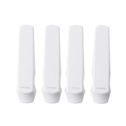 North States White Plastic Door and Window Ledge Lock 4 pk