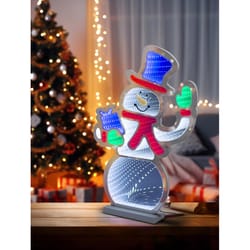 Celebrations LED Multi Snowman Animated Decor 21.65 in.