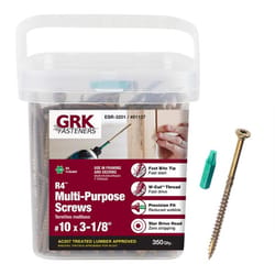 GRK Fasteners R4 No. 10 X 3-1/8 in. L Star Coated W-Cut Multi-Purpose Screws 350 pk